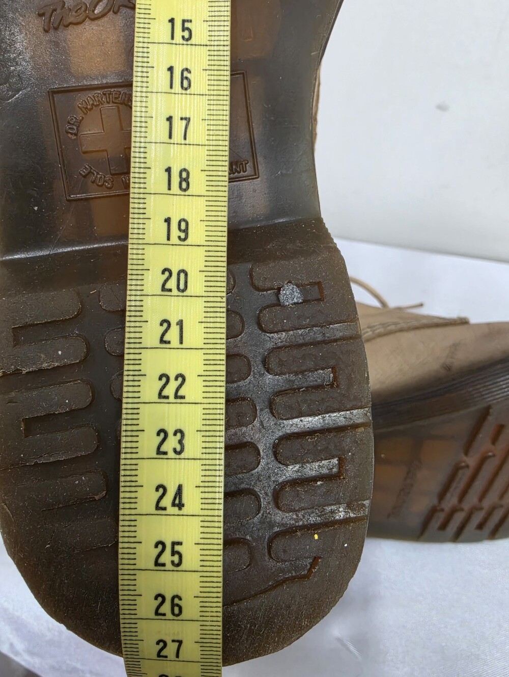 Dr. Martens Beige Leather Lace-Up Ankle Women's Boots - Picture 13 of 15